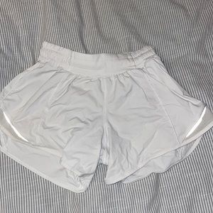 Lululemon white hotty hot shorts